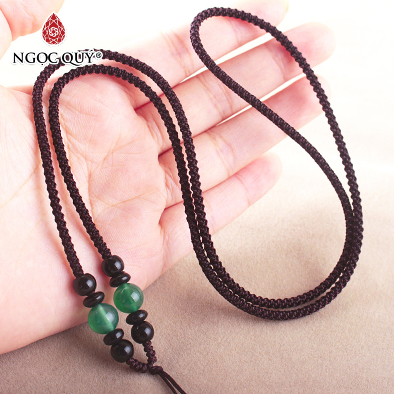 Dây đeo cổ kết hạt đá thiên nhiên - Ngọc Quý Gemstones