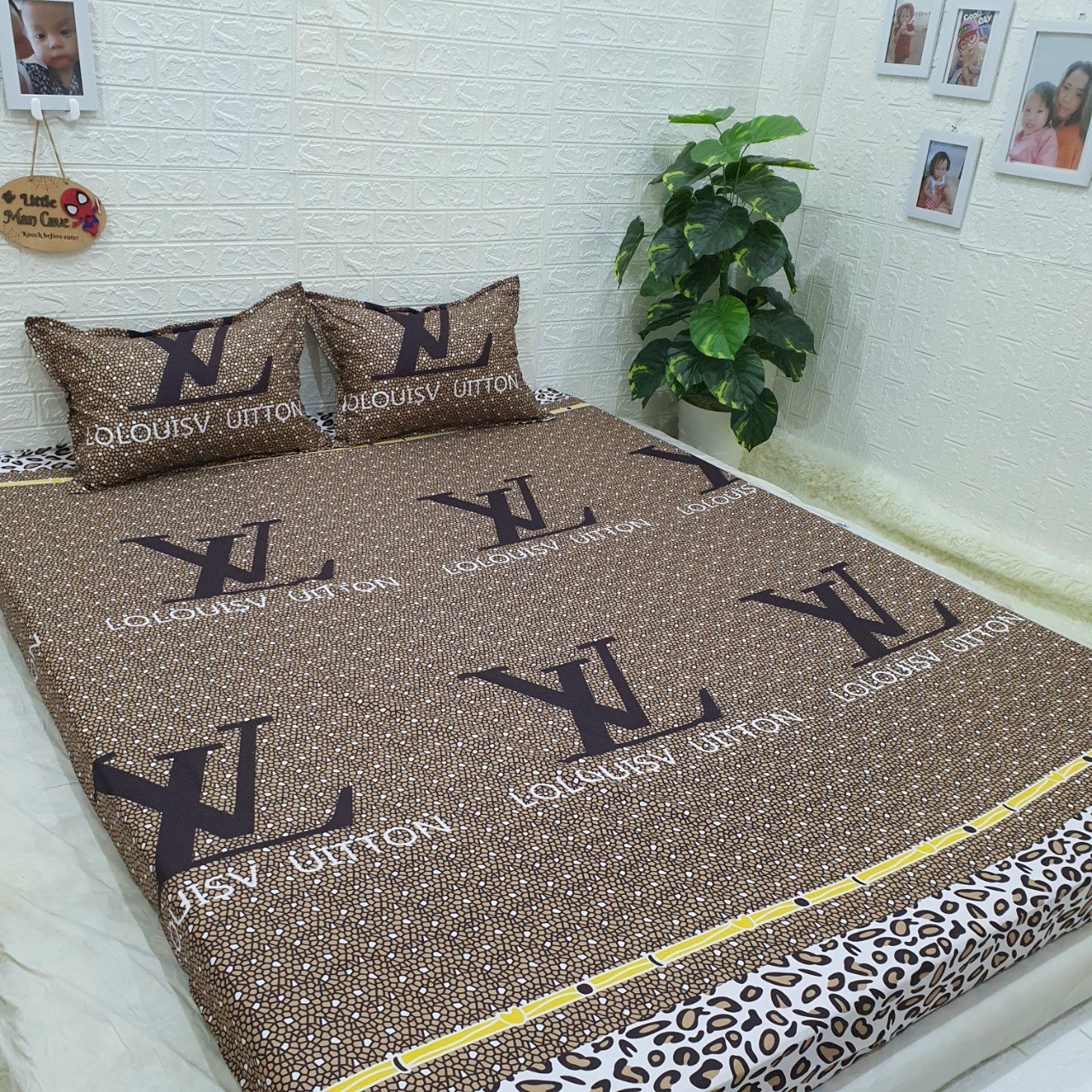 Bộ Chăn Ga Gối Cotton Poly - LV Sao ( 3 Món , 4 Món , 5 Món ) Tiệm Nhà Cá