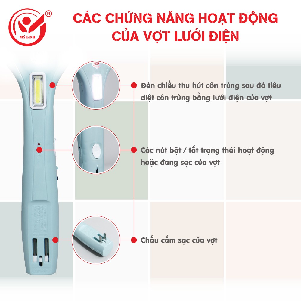 VỢT MUỖI MỸ LINH CAO CẤP 6288