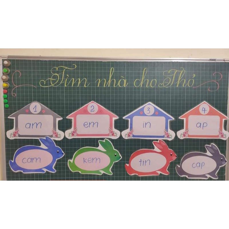 Bộ đồ dụng dạy học Tìm nhà cho Thỏ dùng cho các môn