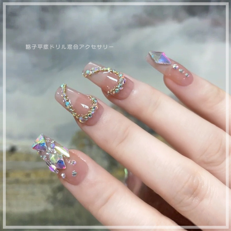 Đá đính móng, Đá nail chân keo mix size gắn móng (6 size)