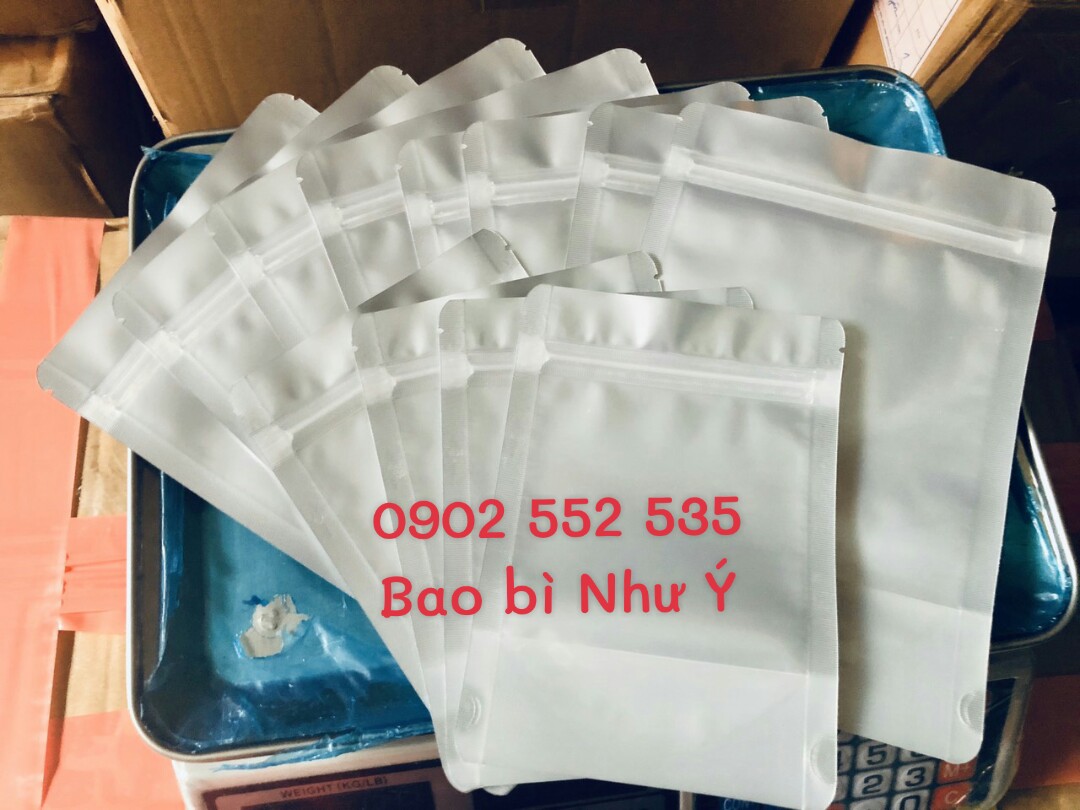 [200gr/size] túi zip ghép 1 mặt bạc, 1 mặt trong (hàng có sẵn)