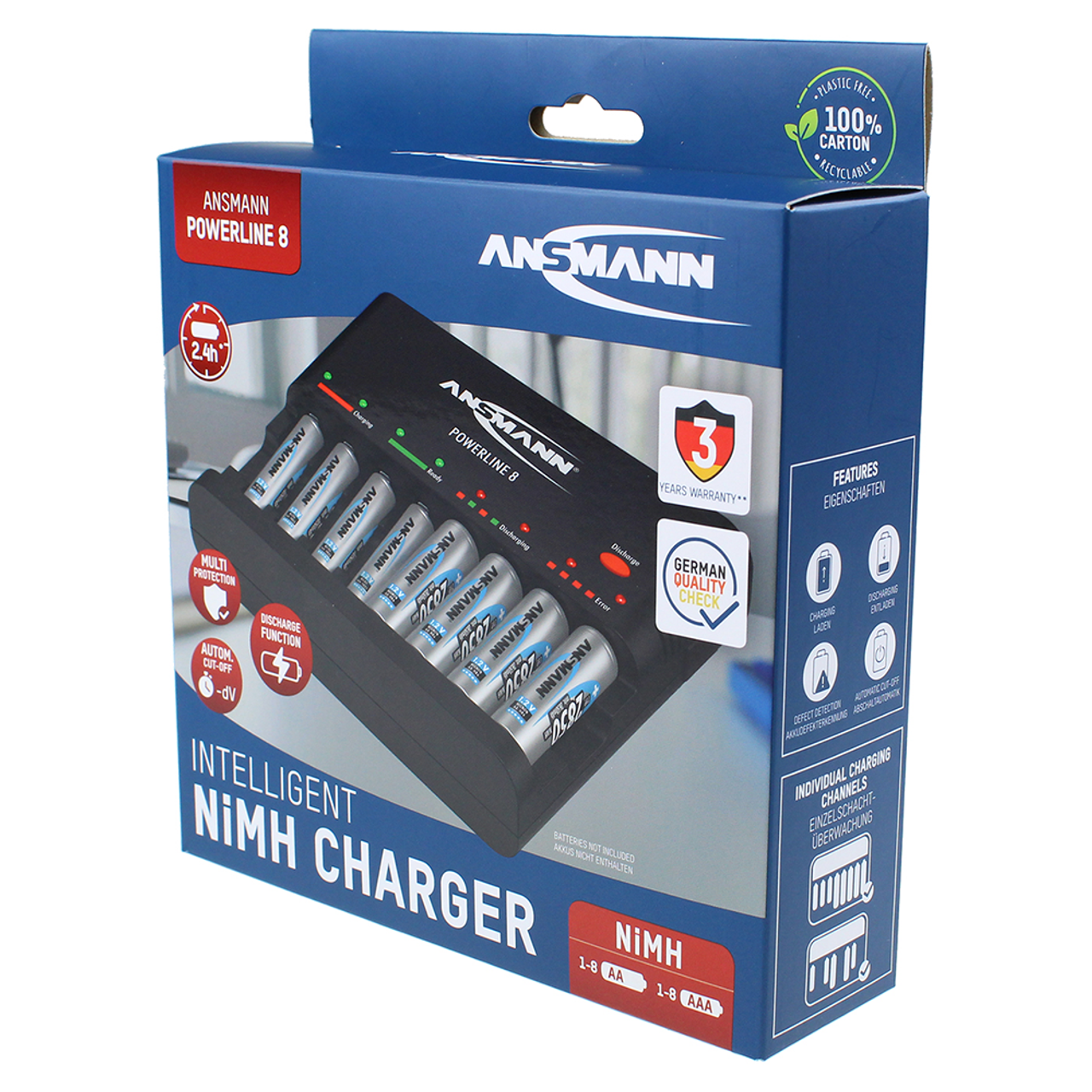 Bộ Sạc Ansmann 8 pin