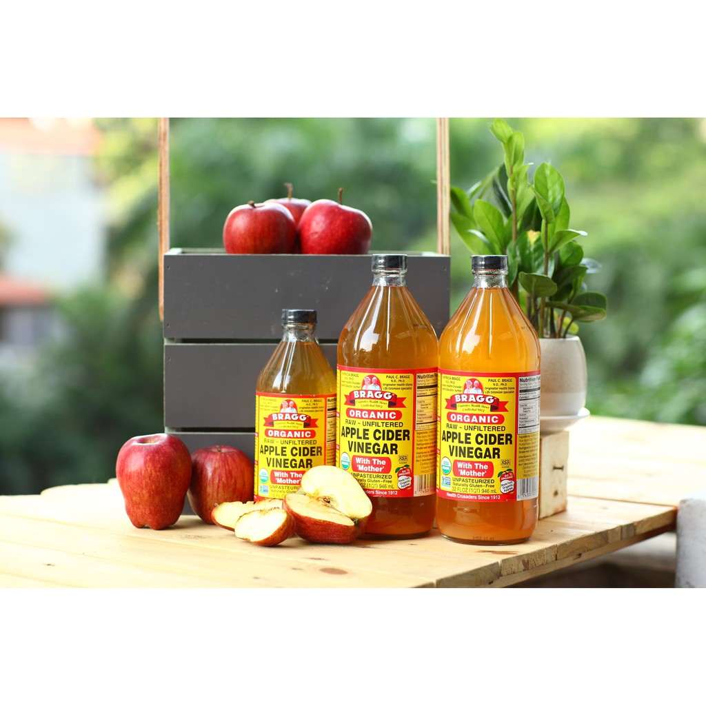 Giấm táo hữu cơ Bragg 946ml