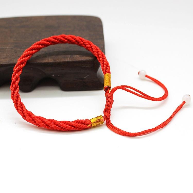 Vòng Tay Phong Thủy Chỉ Đỏ May Mắn LD037
