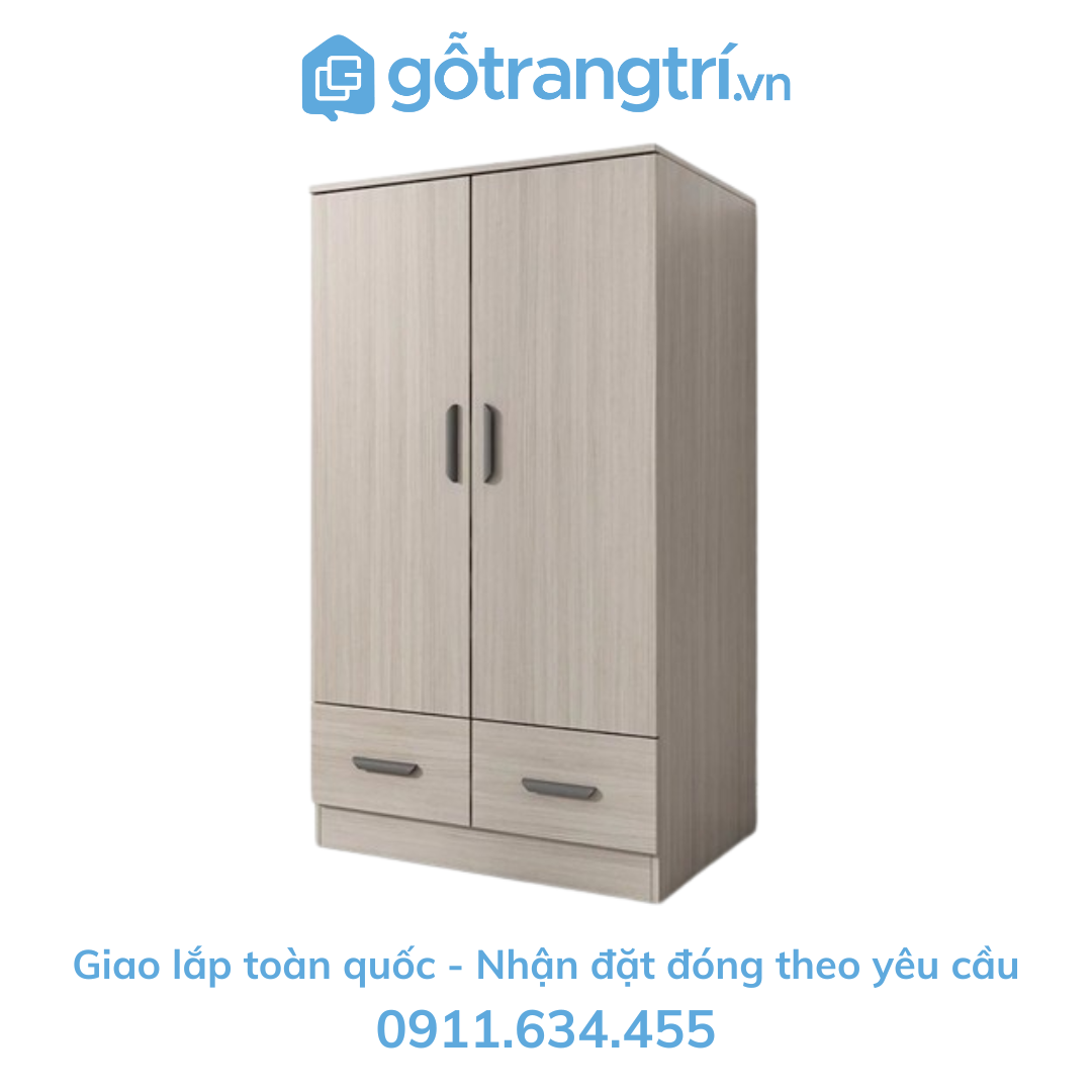 Tủ áo bằng gỗ ghs-5961 - gỗ mdf lõi xanh, giao lắp tại nhà | gỗ trang trí