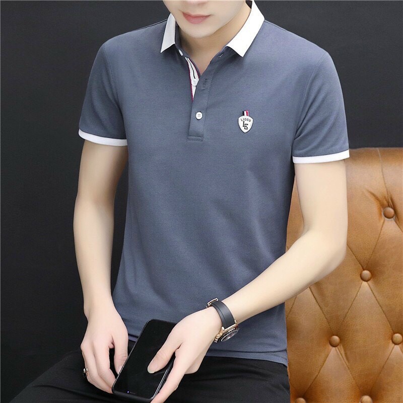 [HCM]ÁO THUN NAM CỔ TRỤ MÀU TRẮNG THÊU LOGO  CHẤT COTTON MỀM MỊN CAO CẤP THỜI TRANG LỊCH LÃM CỰC ĐẸP THỎ TÂY SHOP94 mi13