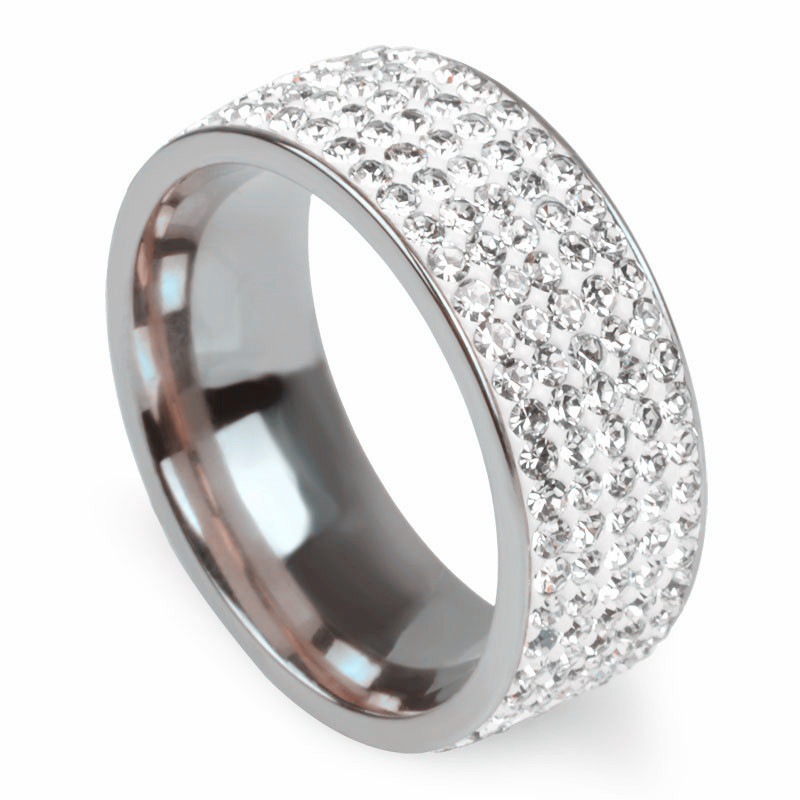 Nhẫn nam titan không gỉ đính đá phong cách cực chất rbnamzircon0