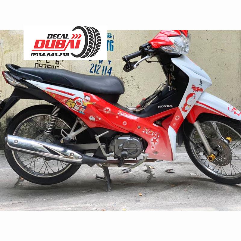 Tem Xe Wave S110 Doremon Đỏ Trắng