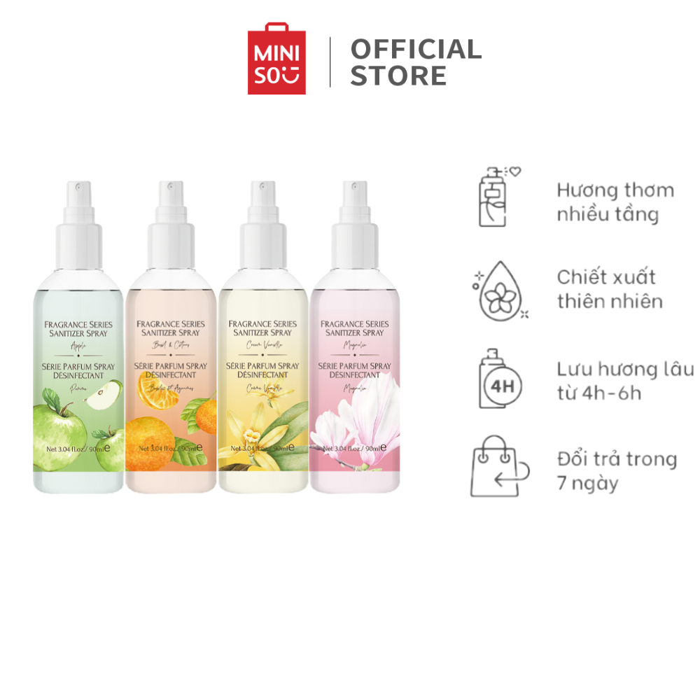 Nước Hoa Nữ Toàn Thân Body Mist Fragrance Series Miniso Hương tự nhiên lưu