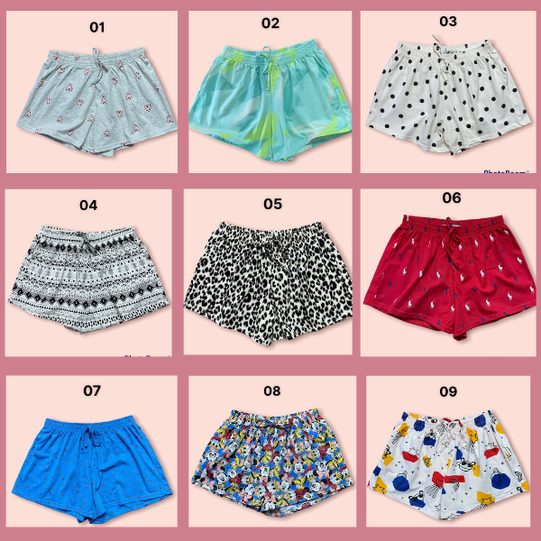 Quần đùi ngủ nữ chất thun cotton mặc nhà cực mát linc fashion 2
