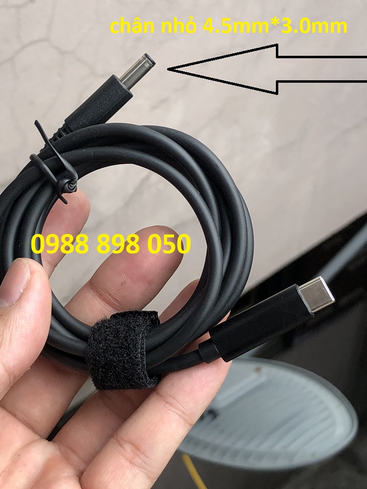 cáp cạc chuyển usb c sang sạc laptop dell (type-c to dell)