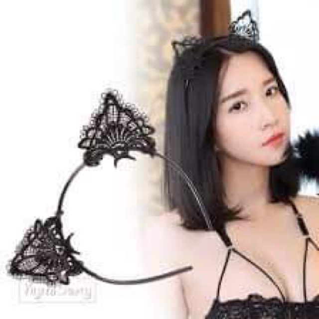 Bờm cosplay ren tai mèo sexy ????