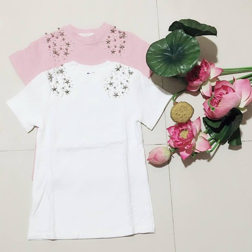 ÁO THUN TAY CON ĐÍNH HẠT CAO CẤP SALE