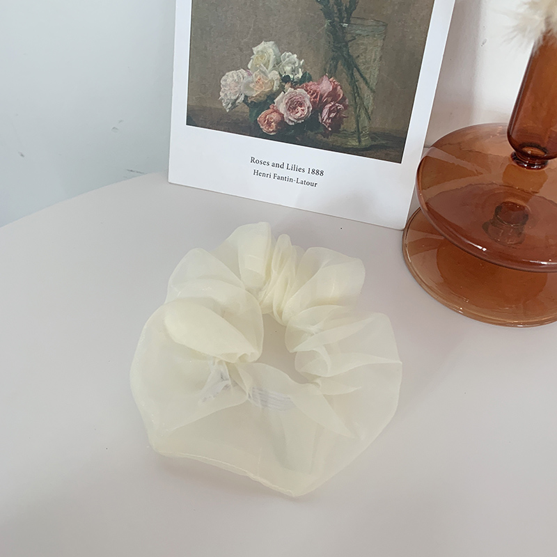 Dây cột tóc vải Scrunchies Trơn 5 màu pastel CT57