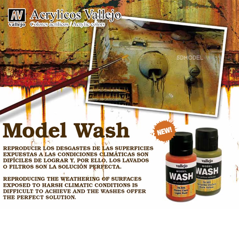 Sơn vallejo model wash 76501-76524
