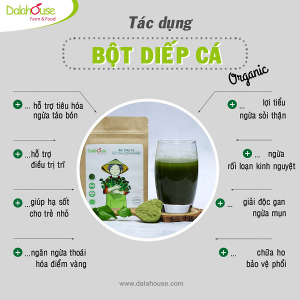 [HCM]Bột Diếp Cá Nguyên Chất Tiện Lợi - 60gr