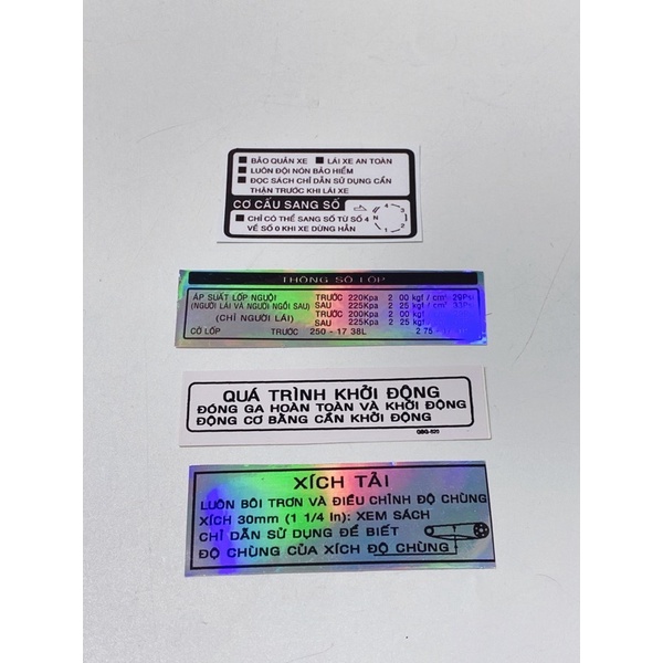 Bộ tem thông số xe Wave Alpha