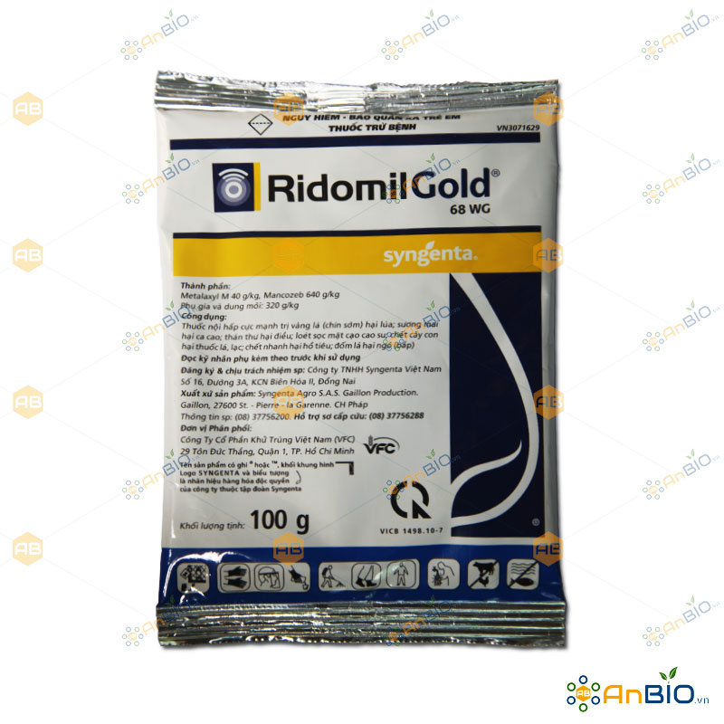 Ridomil gold 68 wg gói 100g đặc trị nhiều loại nấm bệnh - b4.1015