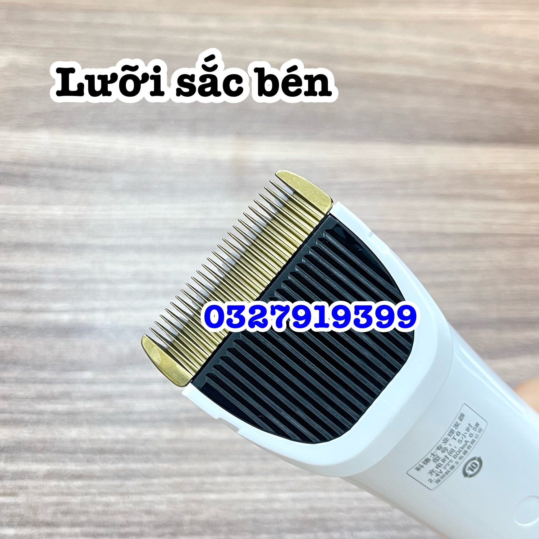 Codos 2-Battery Hair Clipper Codos T6 High-End, Compact, Led Light Displays Usage Time, 120 Minutes, 800Mah Battery, Suitable for Home and Salon