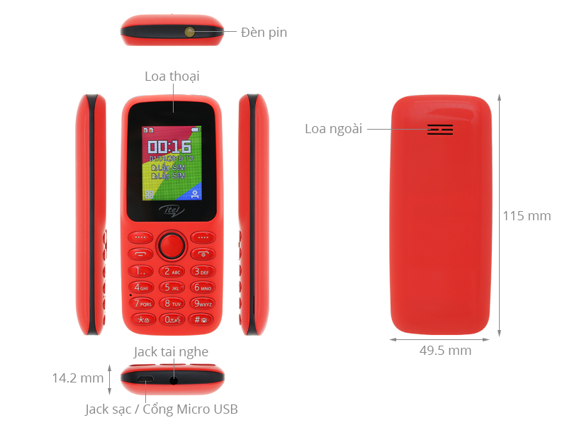 Điện thoại Itel Value 100 - Chính hãng (bảo hành 12 tháng)