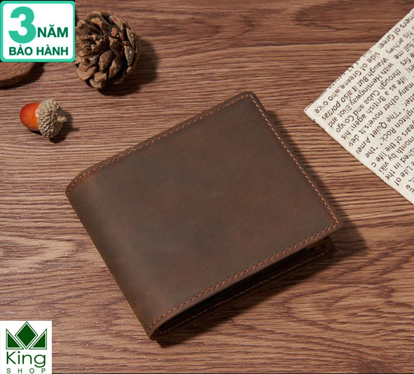 Ví Bóp Nam Da Bò Sáp Thật Cao Cấp Công Nghệ Chống TRộm RFID - Đồ Da Kingshop