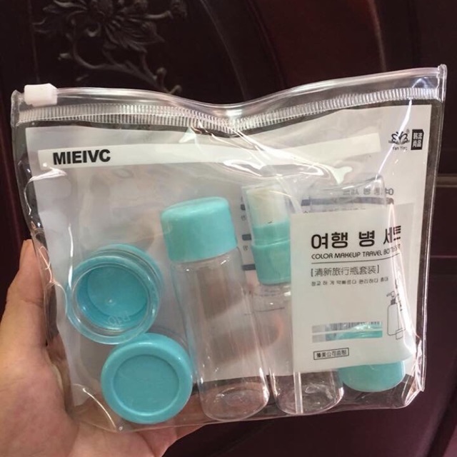 [HCM]Bộ kit 8 món Hàn Quốc mini chiết mỹ phẩm tiện dụng cho các chuyến du lịch