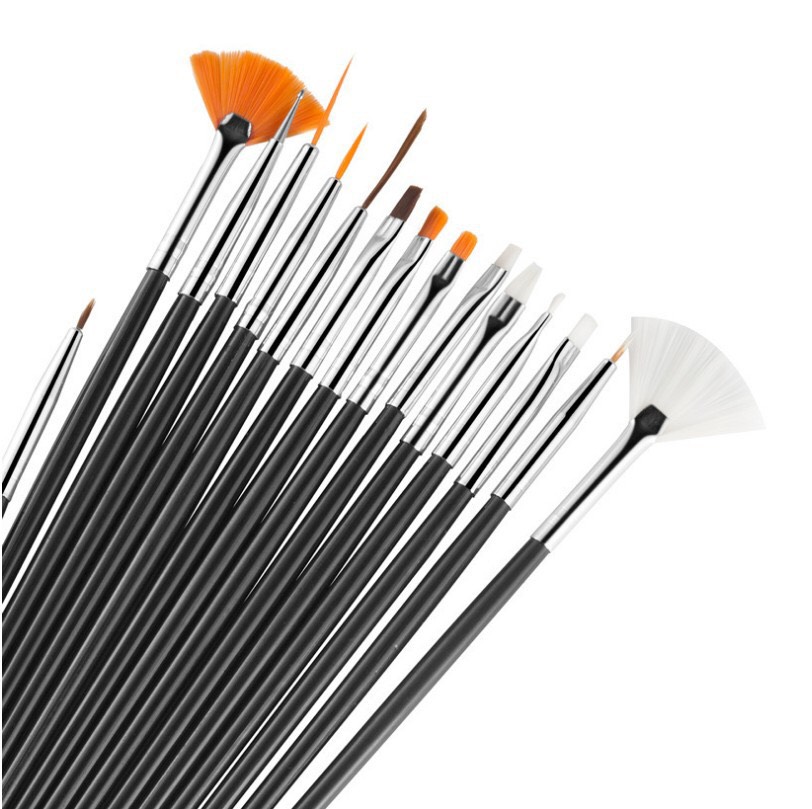 Cọ vẽ móng sét 15 cây, cọ vẽ nail - Đủ loại
