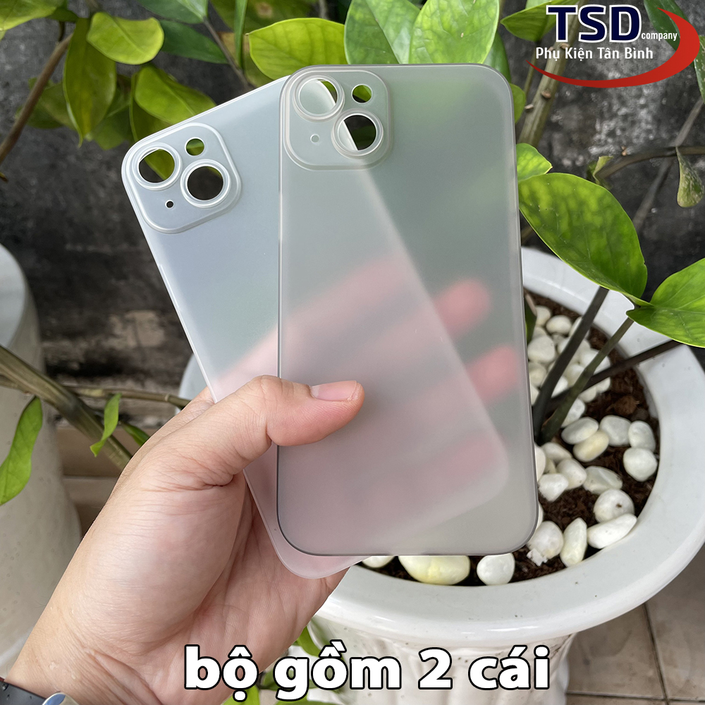 Combo of 2 Ultra Thin Unibody iPhone 15 PLUS Matte Clear Cases