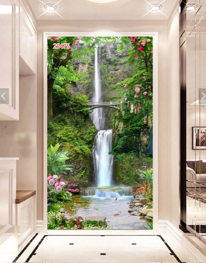 Tranh dán tường 3d khổ dọc tranh đứng trang trí nhà cửa phòng khách phòng ngủ chất liệu decal pp keo sẵn bóc dán PA