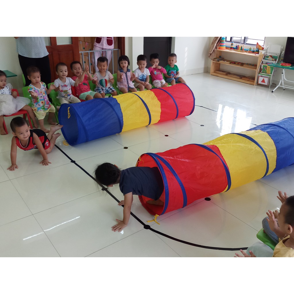 Ống Chui Màu - Ống Chui 4 Đầu - Hầm Chui Cho Bé