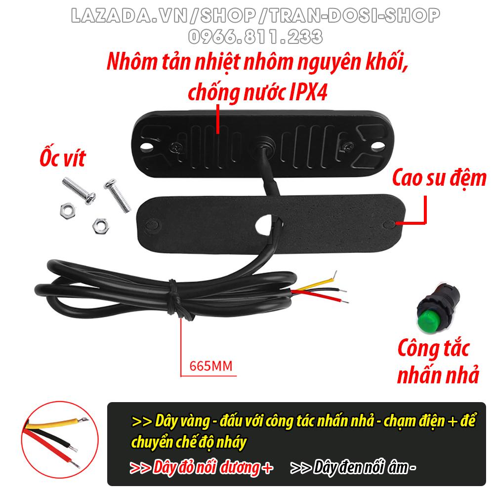 Đèn LED nhấp nháy F1 cao cấp 17 chế độ chớp