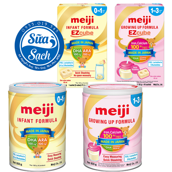 Sữa Meiji số 0 (0-1) hộp 800g (Hàng Nhập Khẩu)