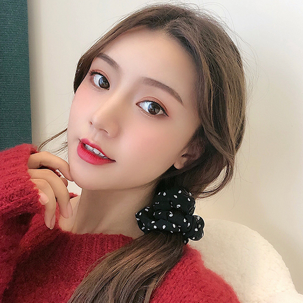 Cột tóc vải Scrunchies Hạt Mè dễ thương CT66
