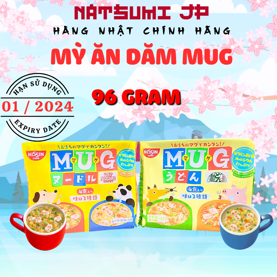 Mì Mug Nissin - mì ăn liền cho bé ( Date T6/2023)