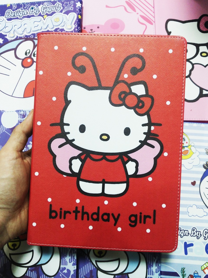 [HCM]Bao da iPad 2 iPad 3 iPad 4 Doraemon Kitty lưng dẻo silicone