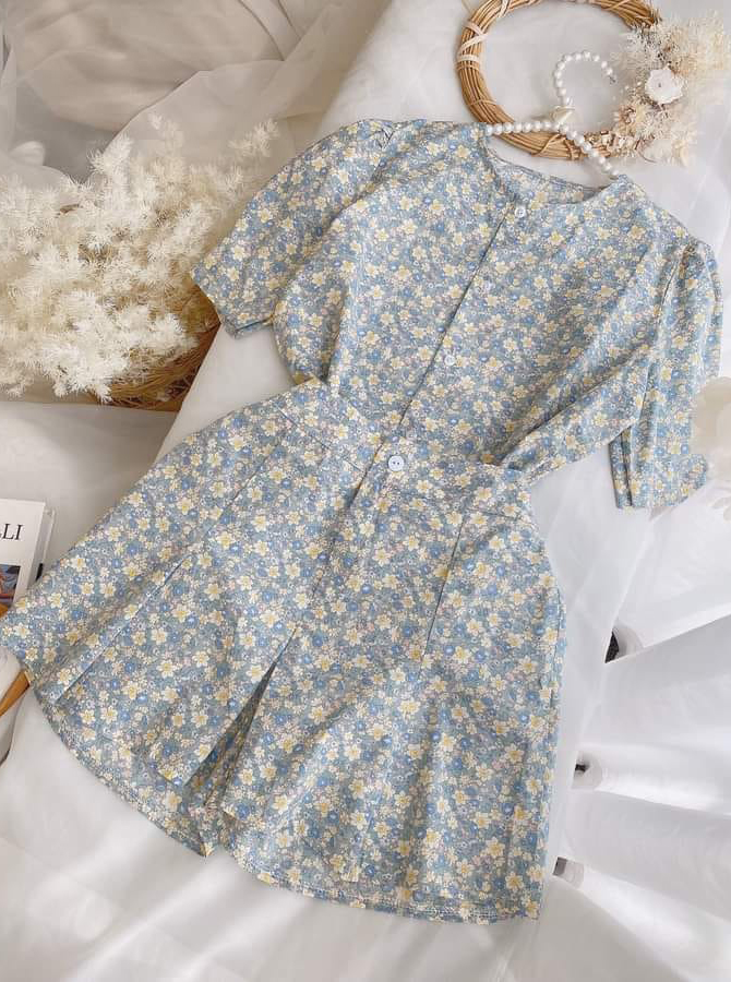 Rập Giấy 30111 - Bộ mùa hè xếp ly