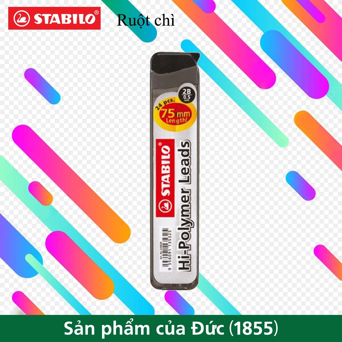 Ngòi bút chì cơ khí màu đen stabilo 0.5/0.7mm