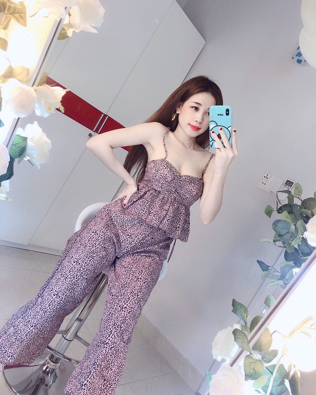 [HCM]Set bộ hoa  hai dây nơ vai  -HM #thổ cẩm#sét bộ