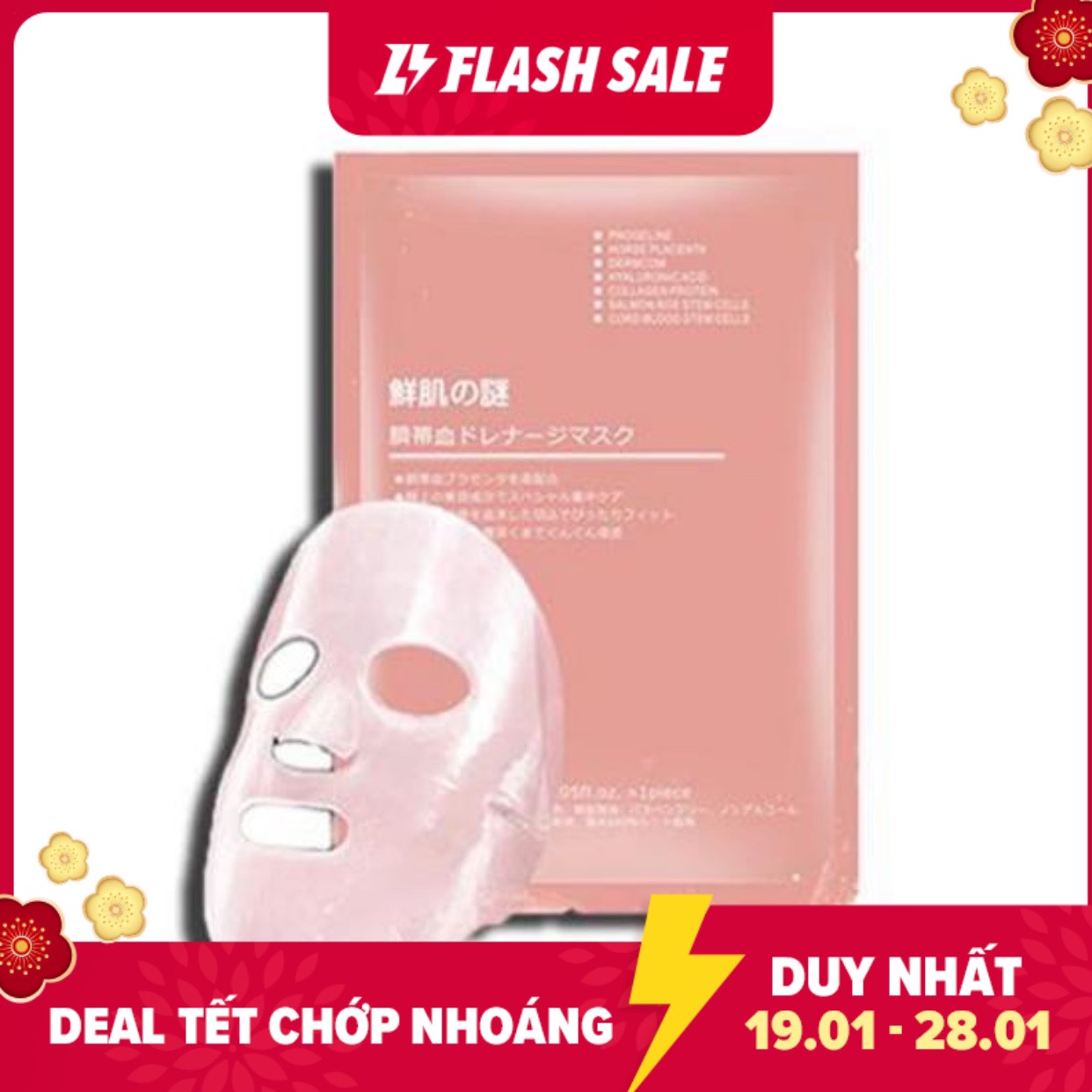 [HCM][ MIẾNG] Mặt nạ nhau thai cừu Nhật Bản Rwine Beauty Stem Cell Placenta Mask