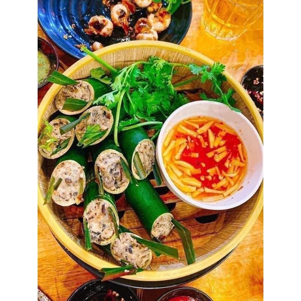 Chả Ốc Nhồi Ống Nứa Khay 20 Ống. Đăc Sản Tuyên Quang. Hấp, Lẩu, Nướng, Luộc Ngon. - CHỈ SHIP HOẢ TỐC HÀ NỘI - FreeShip Max - doanvat165thaiha