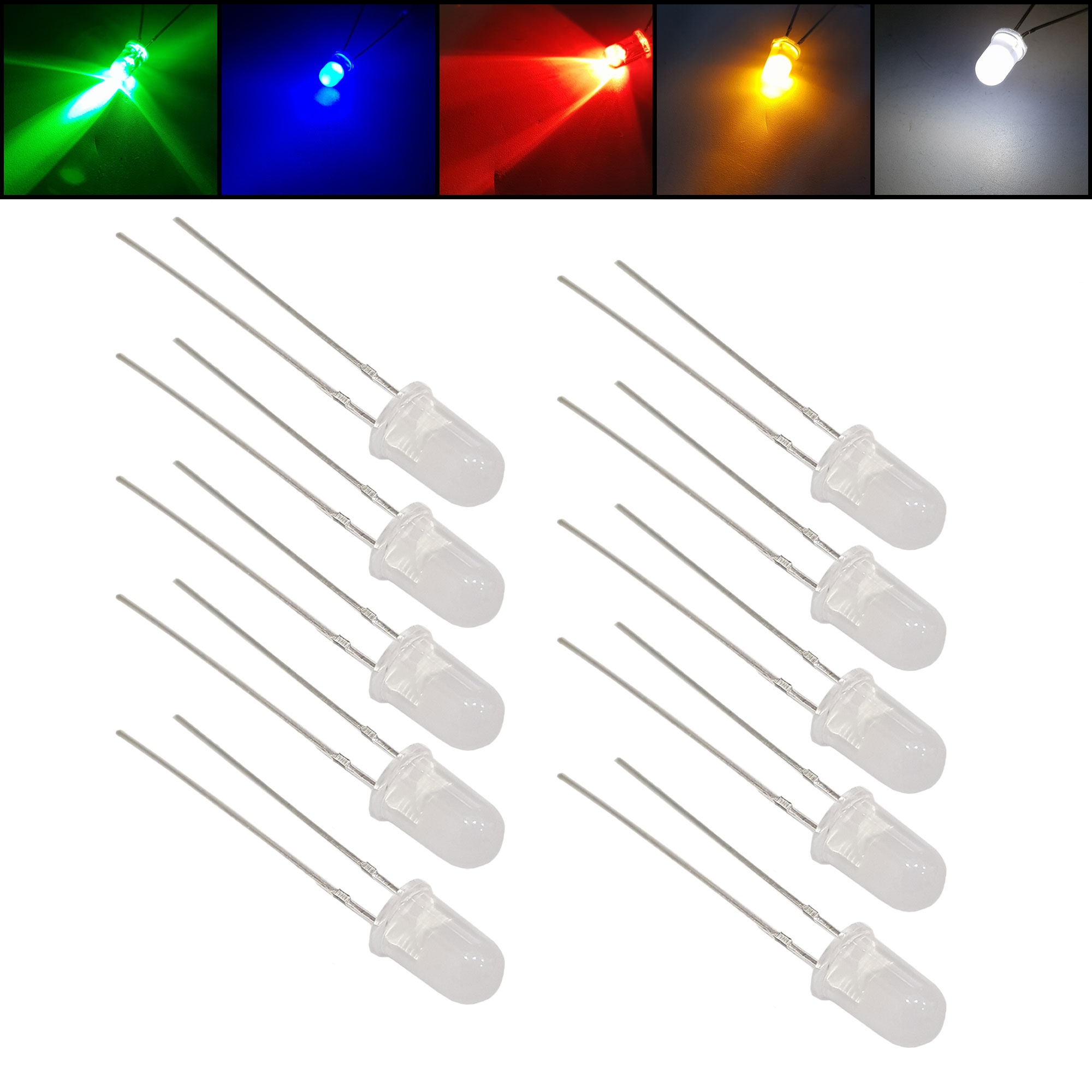 Led đục 5mm Xanh lá (50 con)