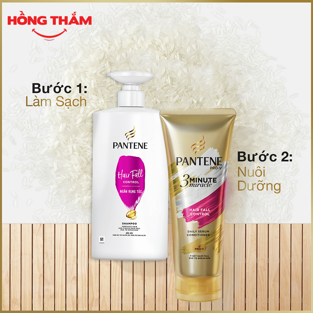 Dầu Gội PANTENE Chai 650ml - Ngăn rụng tóc [hongthamshopcom]
