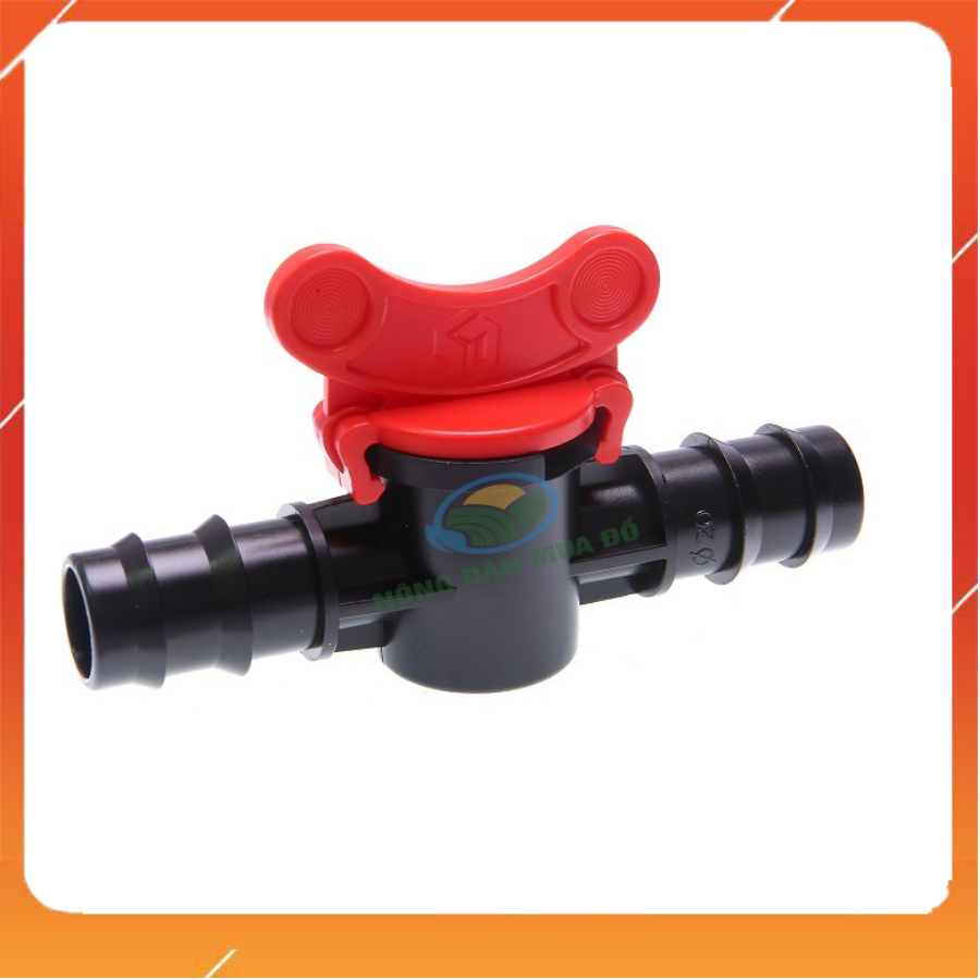 10 Van khóa ống LDPE 20mm dùng cho hệ thống tưới nhỏ giọt tưới phun sương- Van khóa nước 20mm