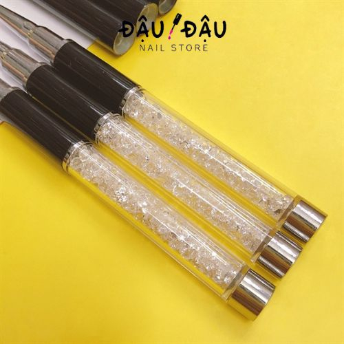 Cọ nét cán đá cao cấp 3 sizes (7mm; 9mm; 11mm) - Cọ vẽ nail chuyên dụng (lẻ chiếc)