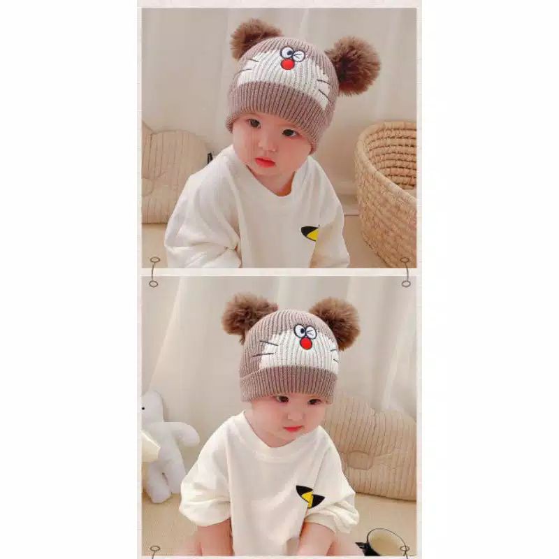 Mũ len hoa quả hình doraemon siêu ngộ nghĩnh - hàng quảng châu cao cấp