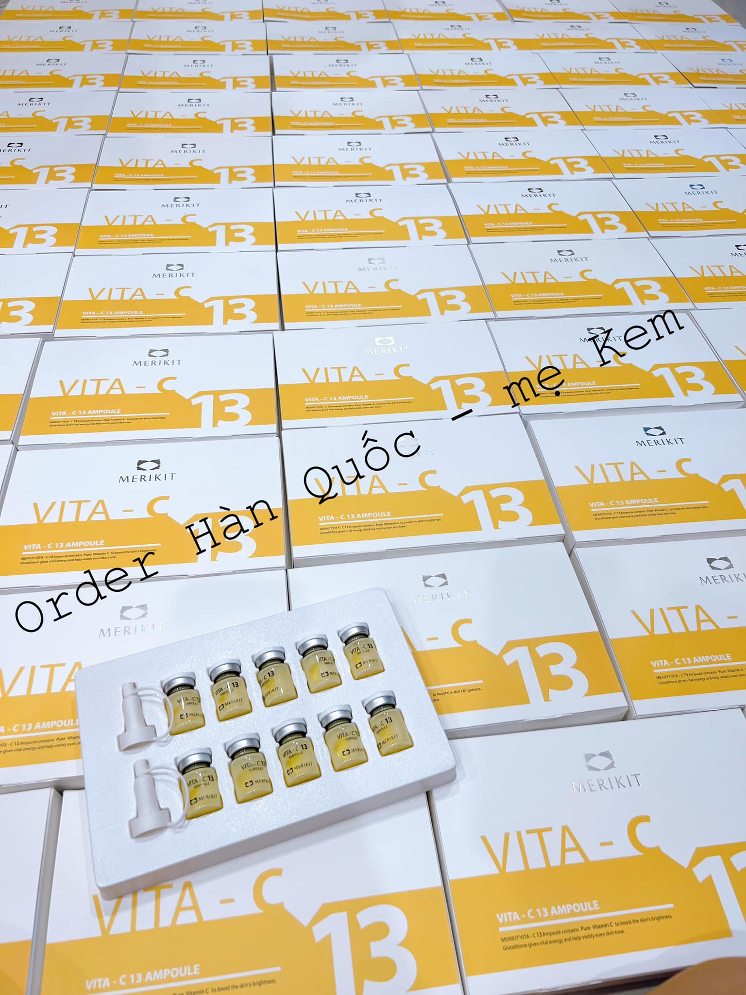 Set tinh chất C13% Glutathione trắng da mờ nám Merikit
