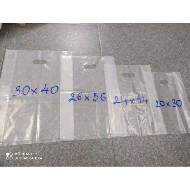 [1kg] túi nilong trơn cao cấp có quai xách siêu dày dặn