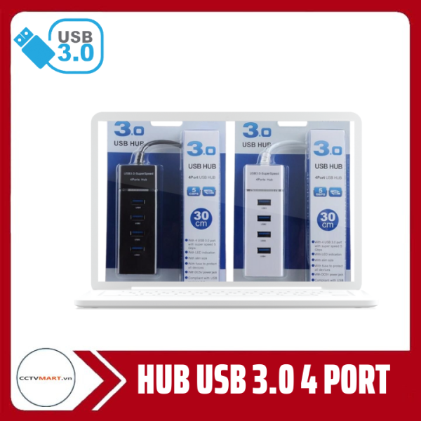 Bộ Chia USB 1 Ra 4 Cổng Usb Tốc Độ 3.0 - Hub Usb 3.0 4 Port- Nhỏ Gọn, Tiện Lợi
