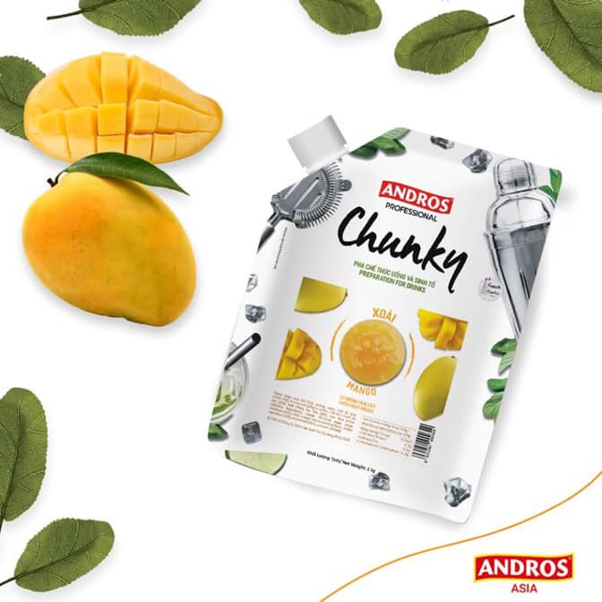 Mứt Andros Chunky Mango (Xoài) 1Kg- Mứt trái cây Cloudmart